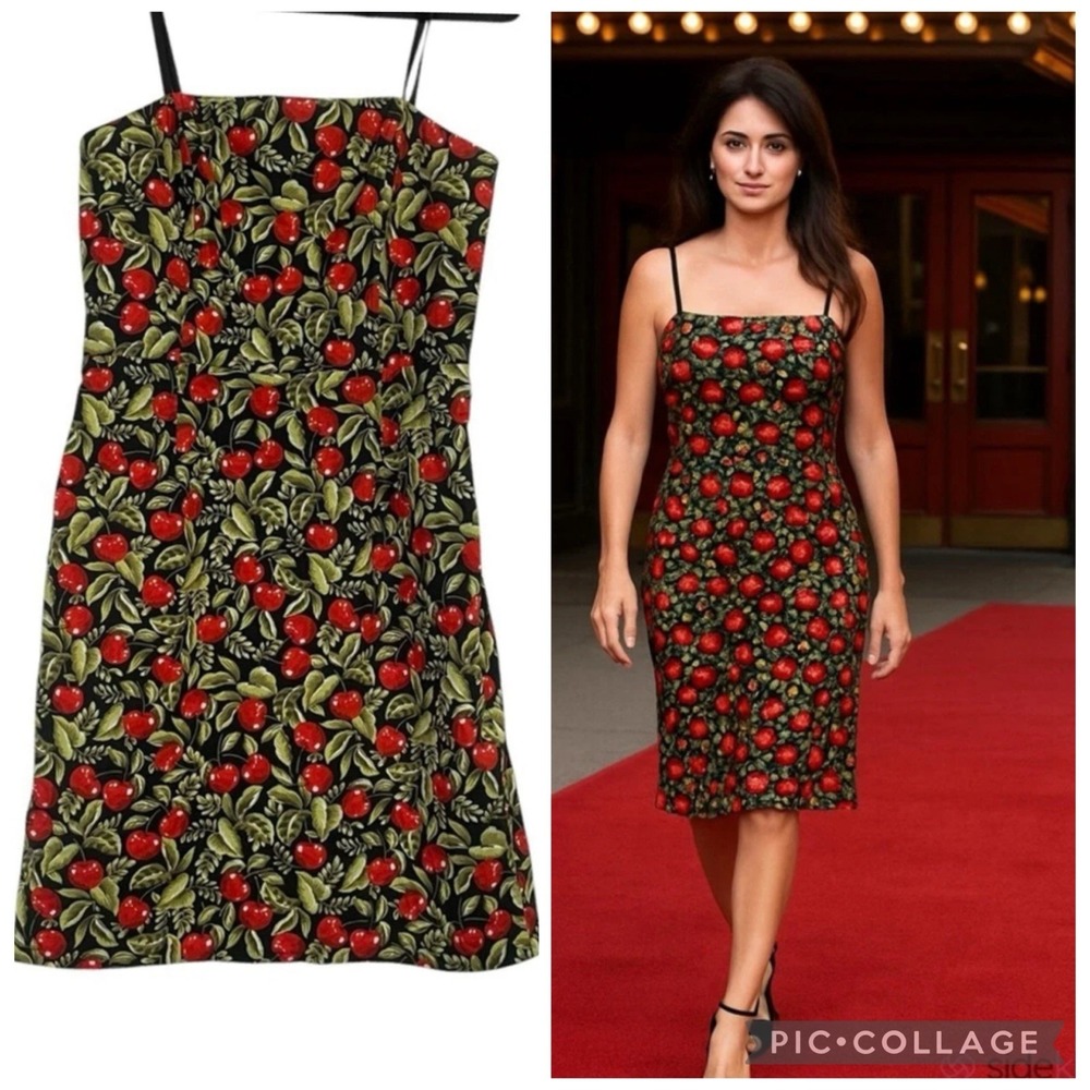 Shani Novelty Sleeveless Mini Cherry Dress‎ Size 12 feminine coquette